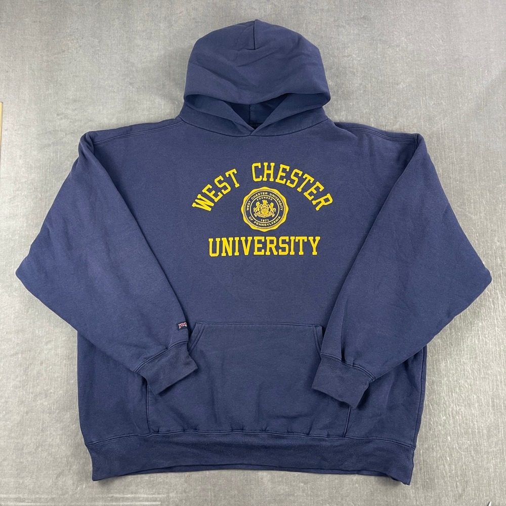 West Chester University Jansport Men XL Navy Blue Hoodie Graphic Pullover‎